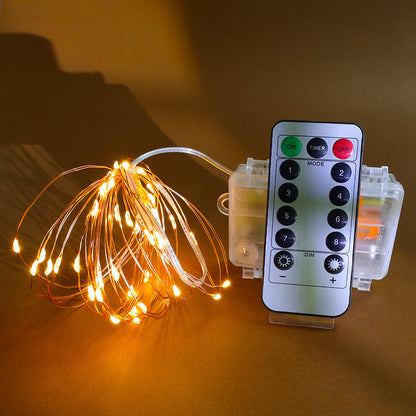 LED-Kupferdraht-Lichterkette mit Fernbedienung