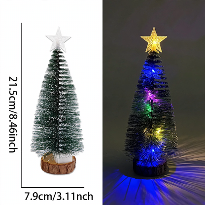 Beleuchteter Mini-Weihnachtsbaum mit Stern, verschiedene Größen