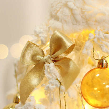 Mini-Weihnachtsbaum mit Beflockung und LED-Beleuchtung
