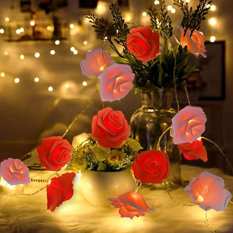 LED-Rosen-Lichterkette für romantische Dekoration