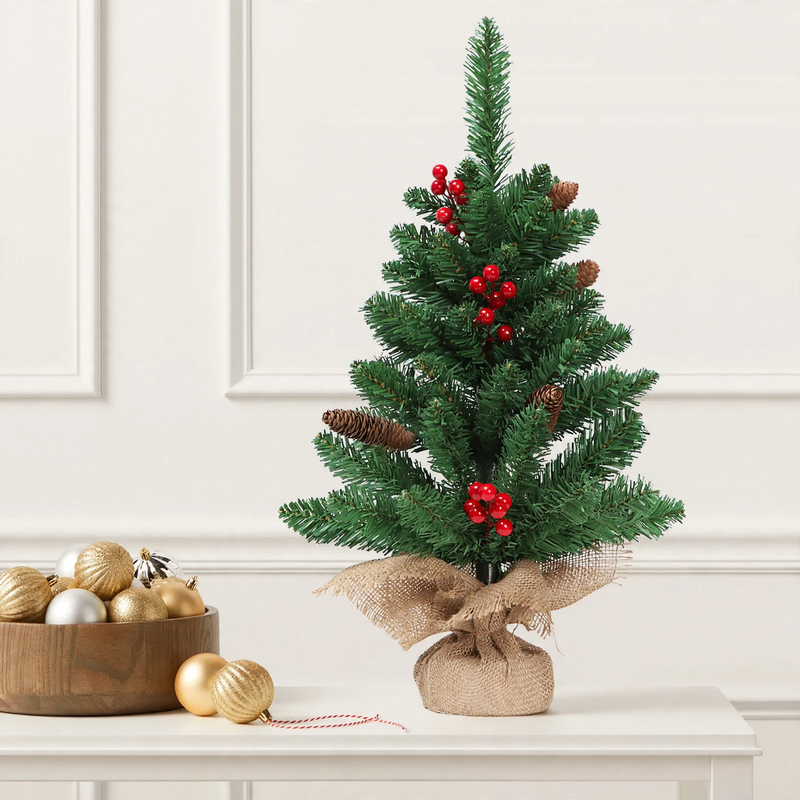 Mini-Weihnachtsbaum mit Tannenzapfen, 60 cm