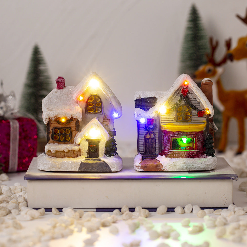 Beleuchtetes Weihnachts-Häuschen mit LED-Licht