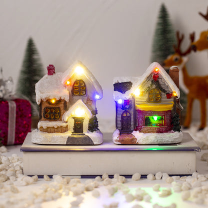 Beleuchtetes Weihnachts-Häuschen mit LED-Licht