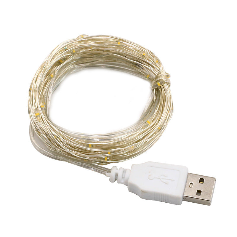 LED-Kupferdraht-Lichterkette mit USB-Anschluss