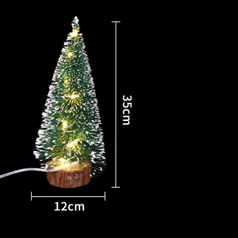 Mini-Weihnachtsbaum aus Kiefernnadeln mit LED-Beleuchtung, 40 cm