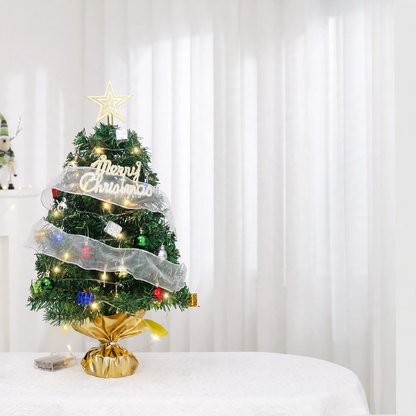 Mini-Weihnachtsbaum-Set mit LED-Beleuchtung