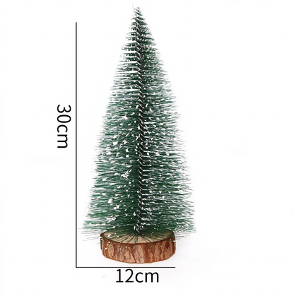 Miniatur-Weihnachtsbaum aus Kiefernnadeln mit Beleuchtung