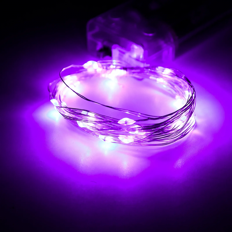 LED-Kupferdraht-Lichterkette mit Batteriebox