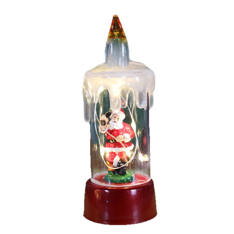 Weihnachtliche Schneekugel-Nachtlichter mit Beleuchtung