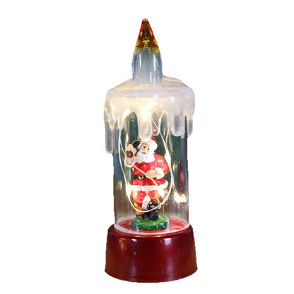 Weihnachtliche Schneekugel-Nachtlichter mit Beleuchtung