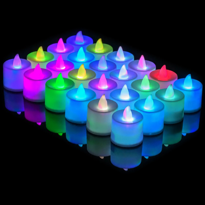 LED-Elektronikkerze, zylindrisch, verschiedene Farben