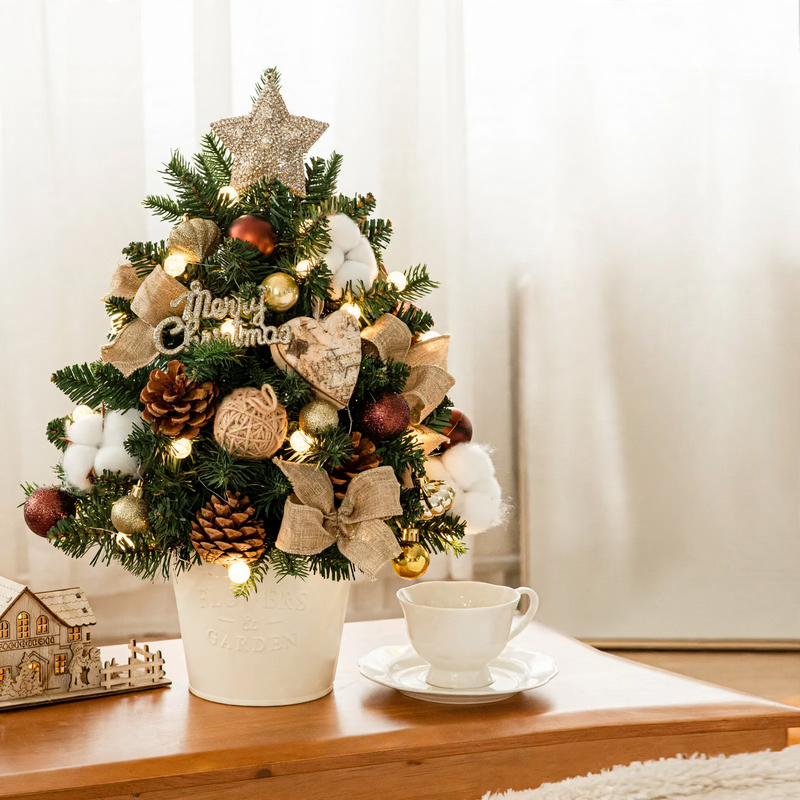 Mini-Weihnachtsbaum aus PE, 45 oder 60 cm, mit Beleuchtung