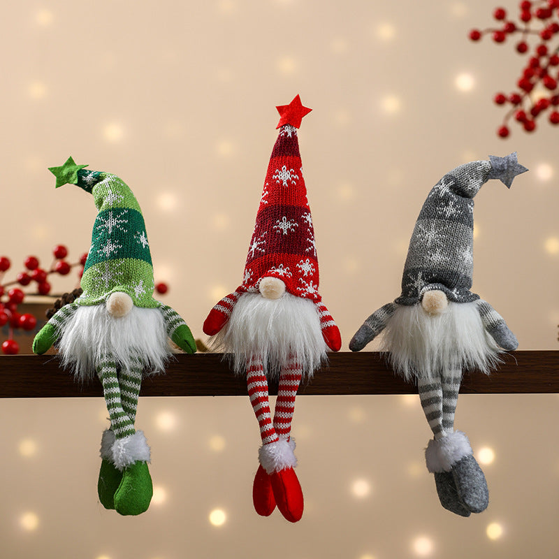 Weihnachts-Wichtelfigur mit LED-Beleuchtung und Sternenmütze