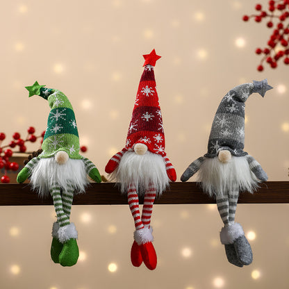 Weihnachts-Wichtelfigur mit LED-Beleuchtung und Sternenmütze