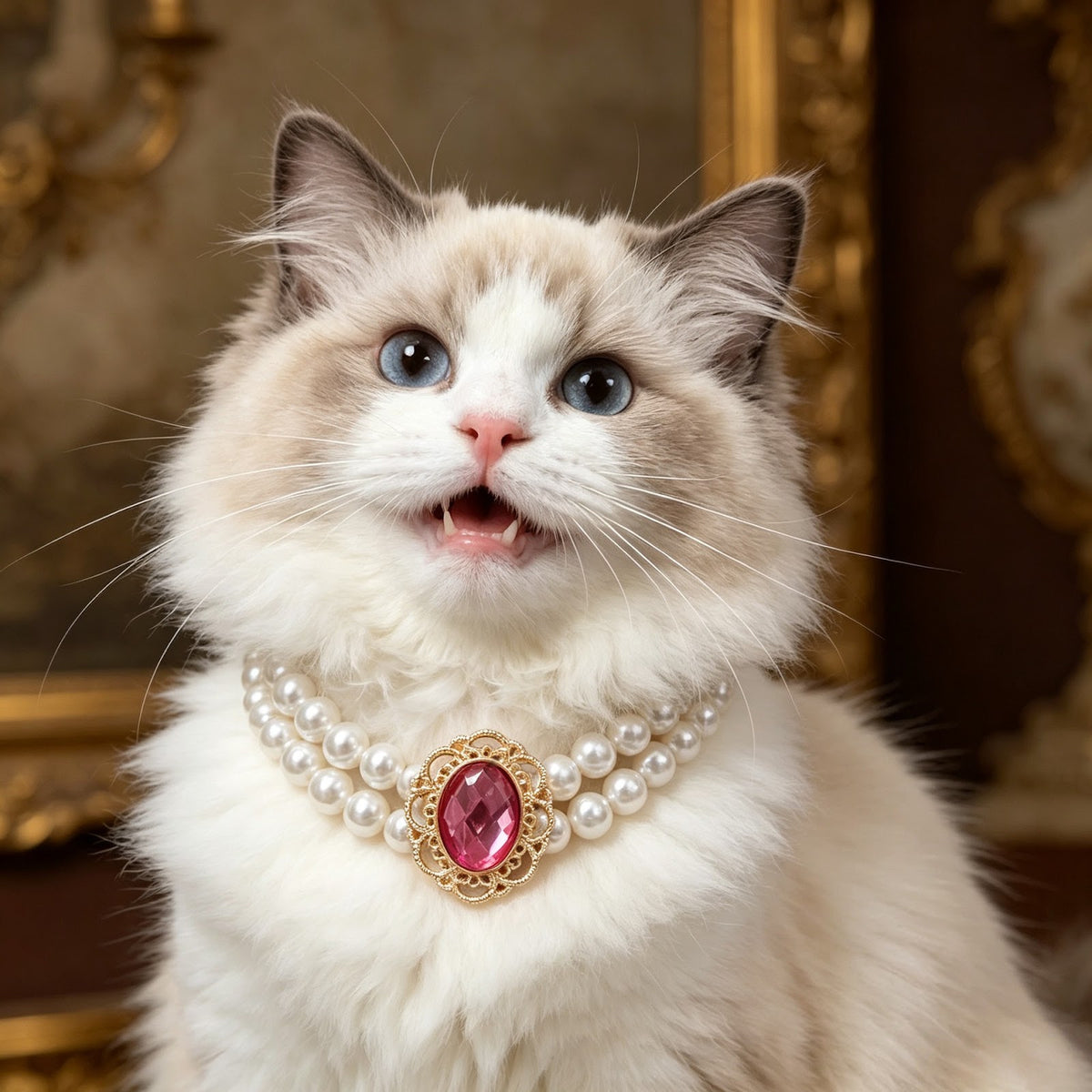 Perlenhalsband für Katzen und kleine Hunde, Prinzessin-Stil
