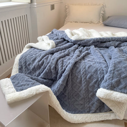 Doppelseitige Milchfaser-Fleece-Decke, vielseitig einsetzbar