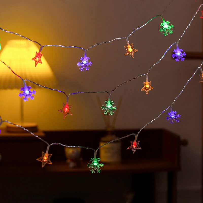 LED-Lichterkette mit Sternen- und Mondmotiven