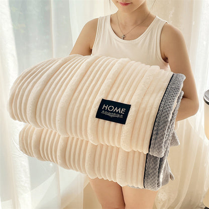 Flauschige Kaninchenfell-Imitat Decke, extra warm