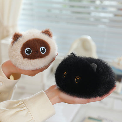 Flauschige Katzen-Kuschelkissen, 20 cm