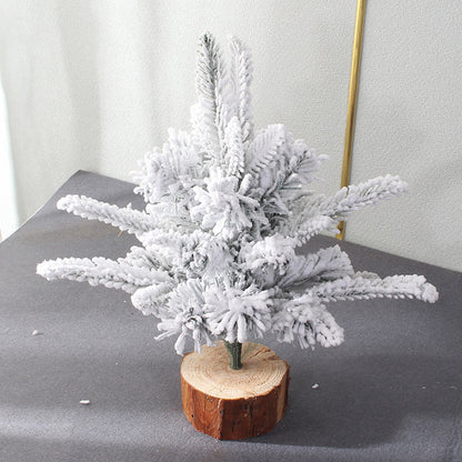 Mini-Weihnachtsbaum für den Tisch, beschneit, mit Beleuchtung