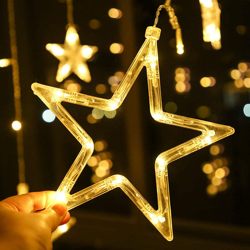 LED-Sternen-Lichterkette für festliche Dekoration