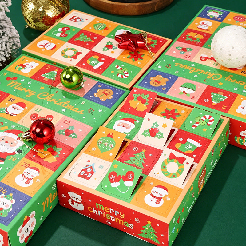 Weihnachts-Countdown-Geschenkbox aus Karton