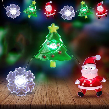 LED-Weihnachts-Lichterkette mit Motiven, 3 m