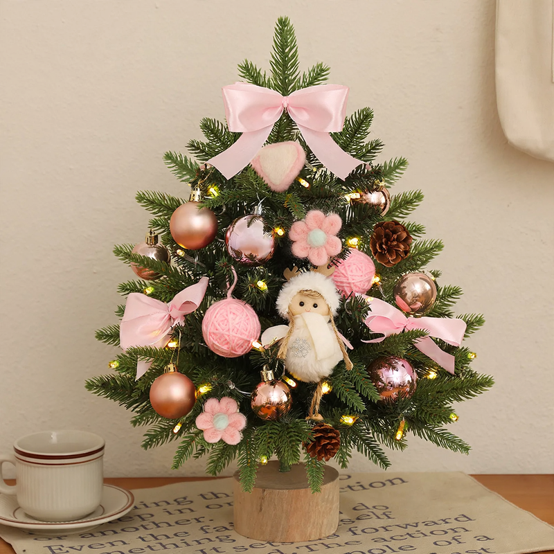 Mini-Weihnachtsbaum für den Tisch mit Beleuchtung