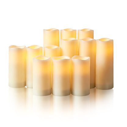 Wasserdichtes LED-Kerzen-Set, 12-teilig, ABS-Kunststoff