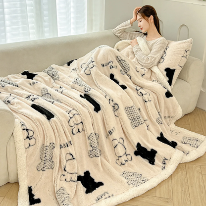 Weiche Kuscheldecke aus Baumwoll-Fleece