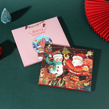 Weihnachts-Adventskalender mit Schmuck-Bastelset für Kinder