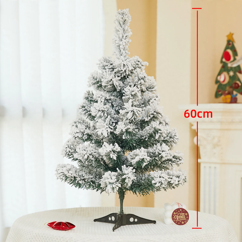 Beflockter Mini-Weihnachtsbaum, festliche Tischdekoration