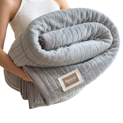 Korallenfleece-Decke, einfarbig, vielseitig