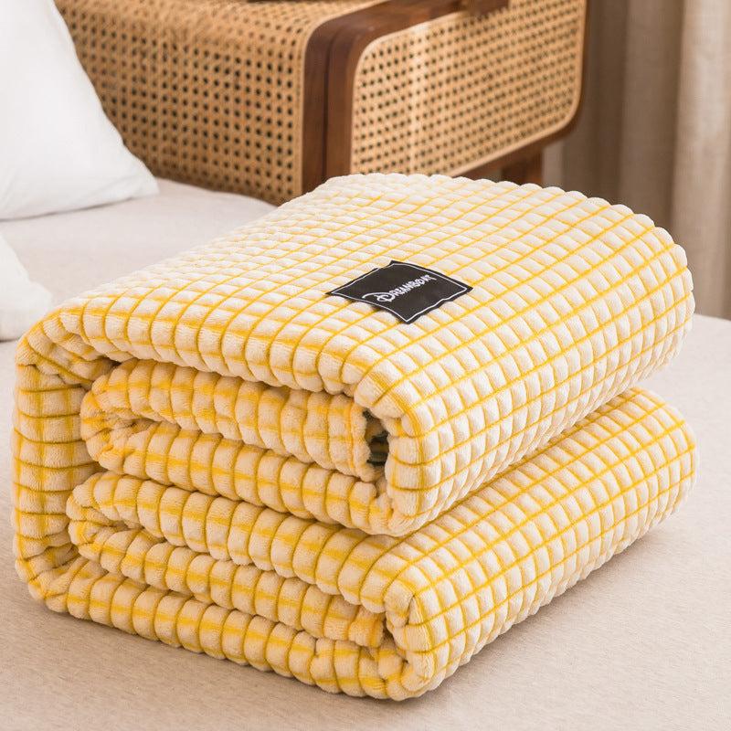 Japanische Milchfaser-Fleece Kuscheldecke, einfarbig