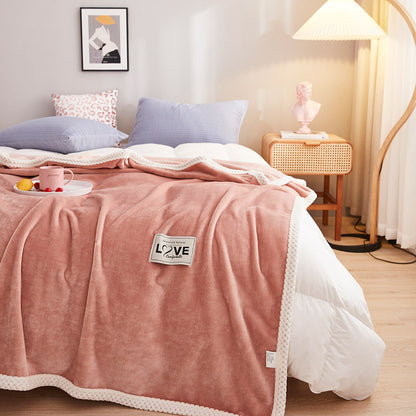 Milchfaser-Fleece-Decke, unifarben, verschiedene Größen