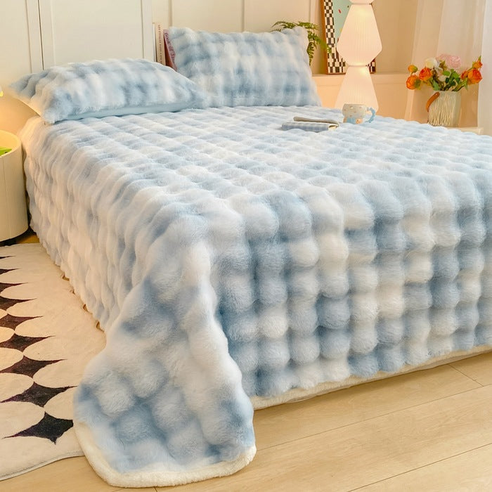 Weiches Bettlaken aus Milchfaser-Fleece, 180x200-220cm