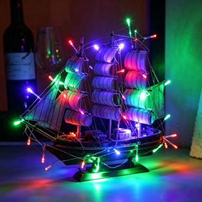 LED-Lichterkette mit Batteriebetrieb, transparent
