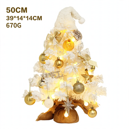 Beflockter Mini-LED-Weihnachtsbaum, 50 cm