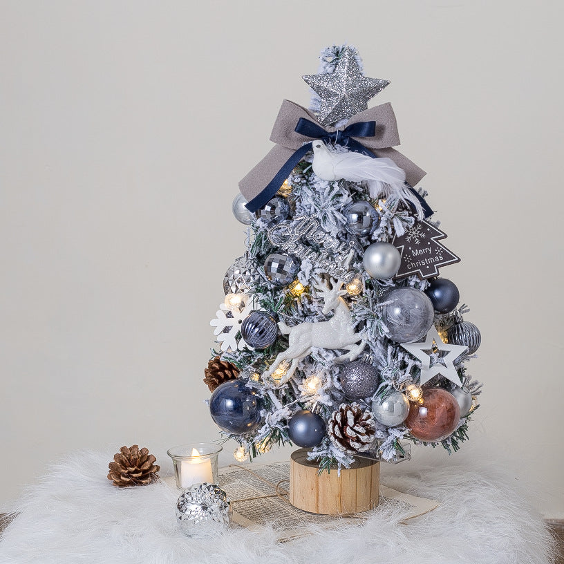 Mini-Weihnachtsbaum-Set mit LED-Beleuchtung, 50 cm