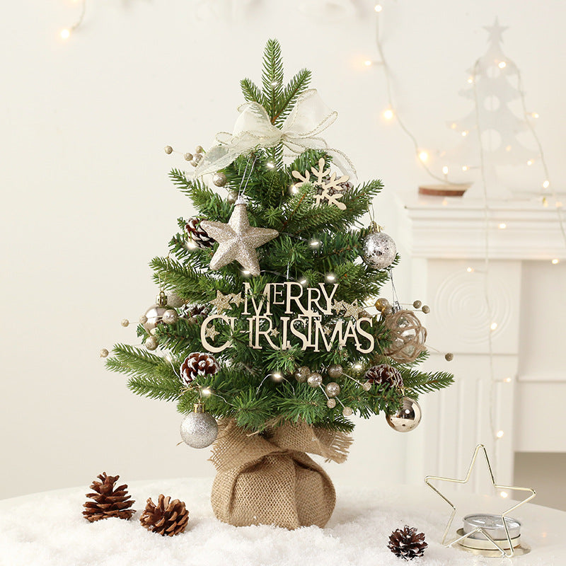Mini-Weihnachtsbaum-Set mit Spieluhr-Sockel, 50 cm