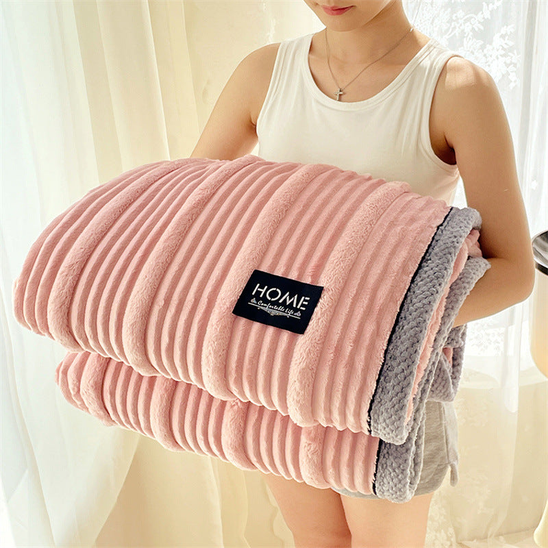 Flauschige Kaninchenfell-Imitat Decke, extra warm