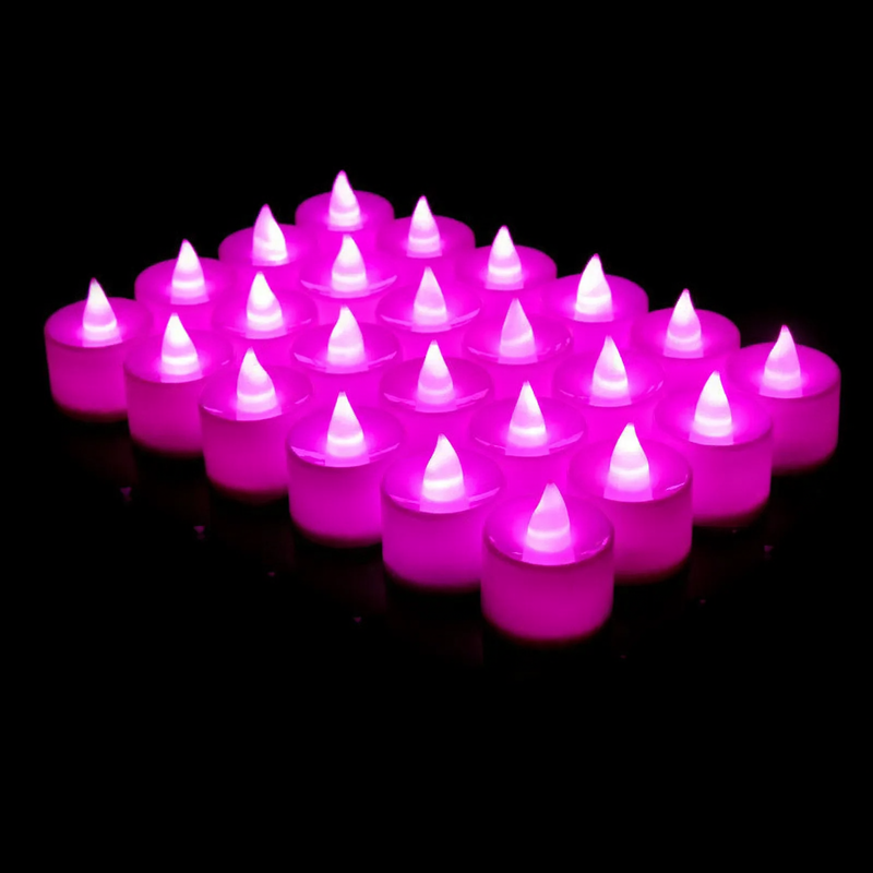LED-Elektronikkerze, zylindrisch, verschiedene Farben