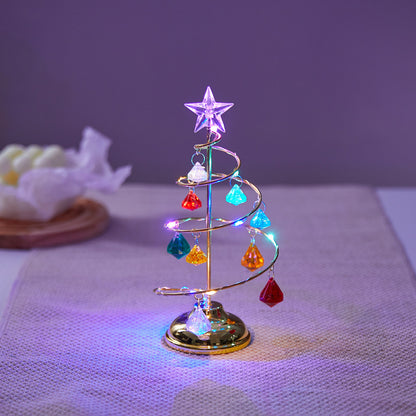 Beleuchteter Weihnachtsbaum aus Metall, 33 cm