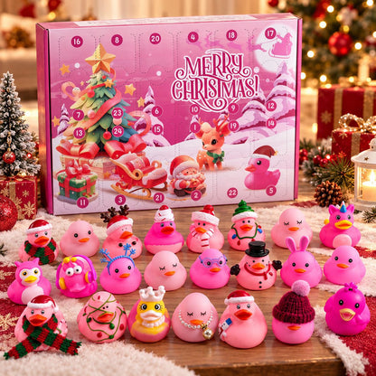 24-Tage-Adventskalender mit Quietscheenten-Spielzeug