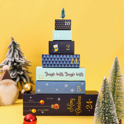 Weihnachts-Adventskalender Leerbox zum Basteln