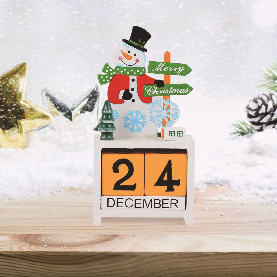Dekorativer Holz-Adventskalender für den Tisch