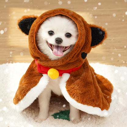 Plüsch-Umhang für Hunde und Katzen mit Tiger-Design