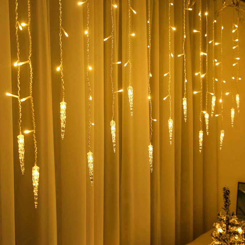 LED-Eiszapfen-Lichtervorhang für Fensterdekoration