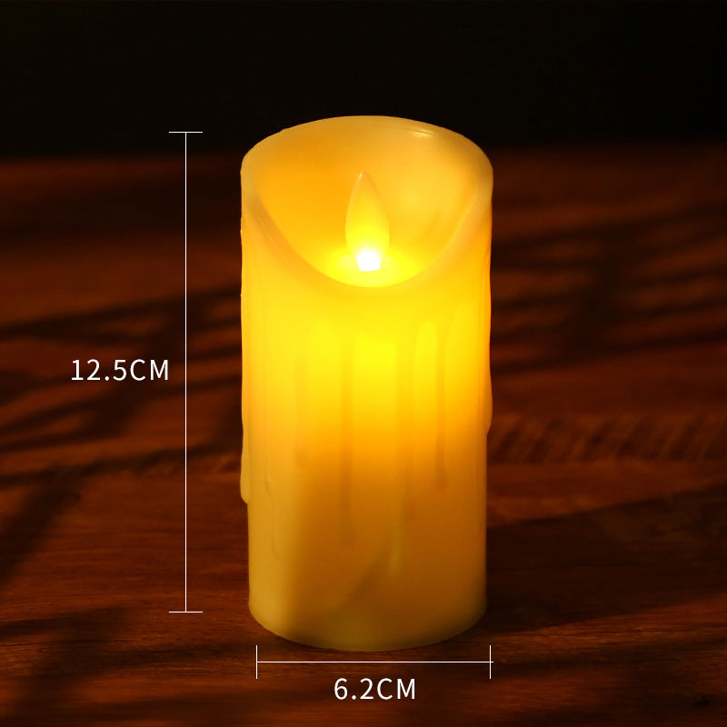 LED-Echtwachs-Optik-Kerzen mit Flackereffekt