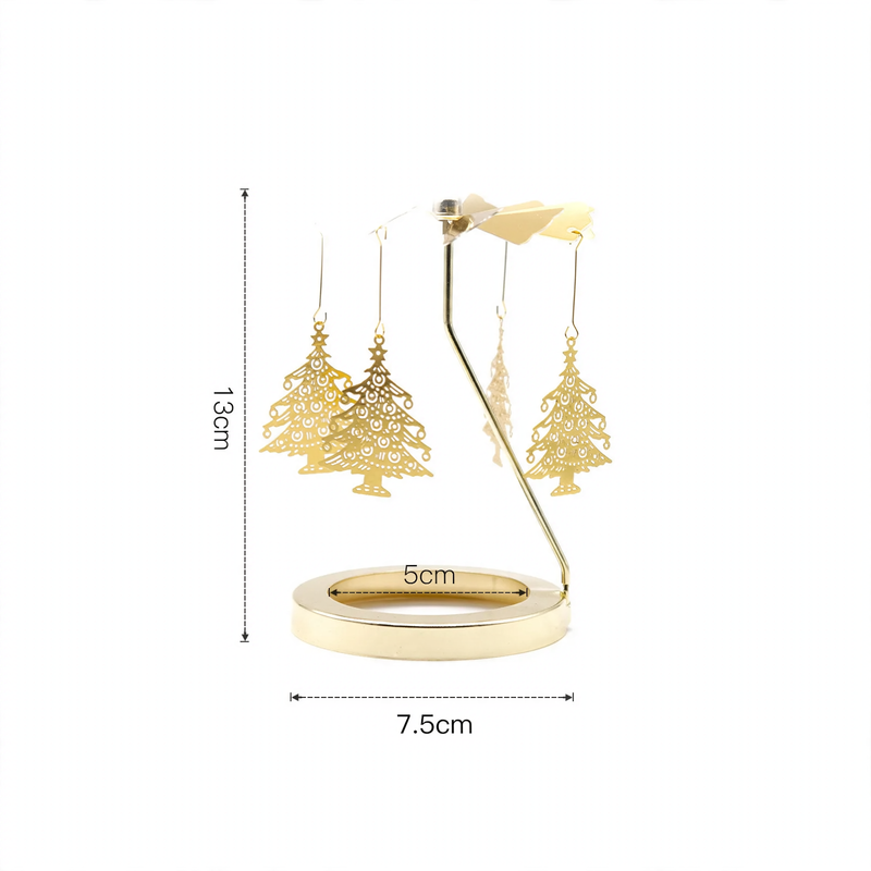 Drehbares Windlicht aus Eisen, 7,5 cm